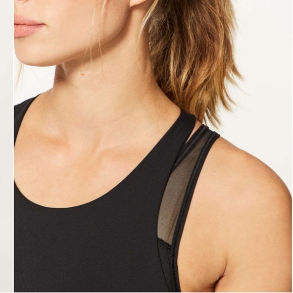Lululemon Break Free Tank *Nulux Medium Support For B/C Cup Size 6 Black - Picture 4 of 5